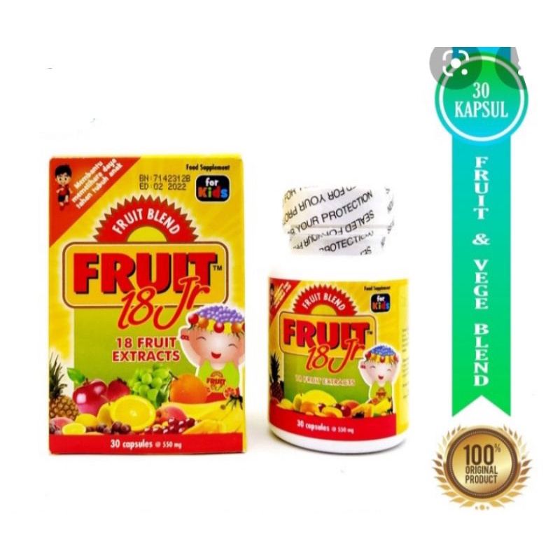 fruit blend 18 junior isi 30 kapsul