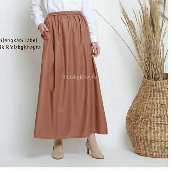 RE⚡TOCK [ORIGINAL] Ricis by khayra- Basic Skirt (Hanya Rok) produck vyralral