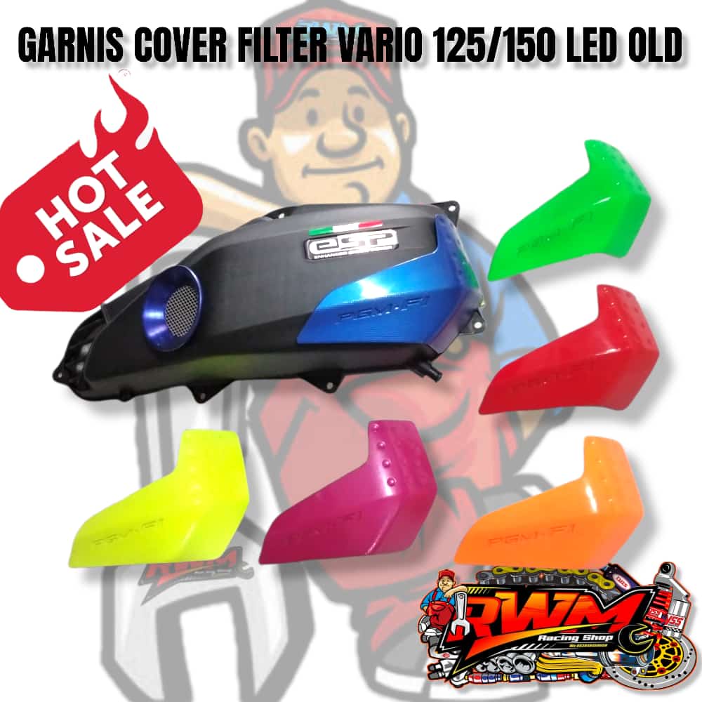 GARNIS FILTER VARIO 125 150 OLD COVER SARINGAN UDARA WARNA HRC VIETNAM CLICK CNC KNALPOT VELG RCB SH