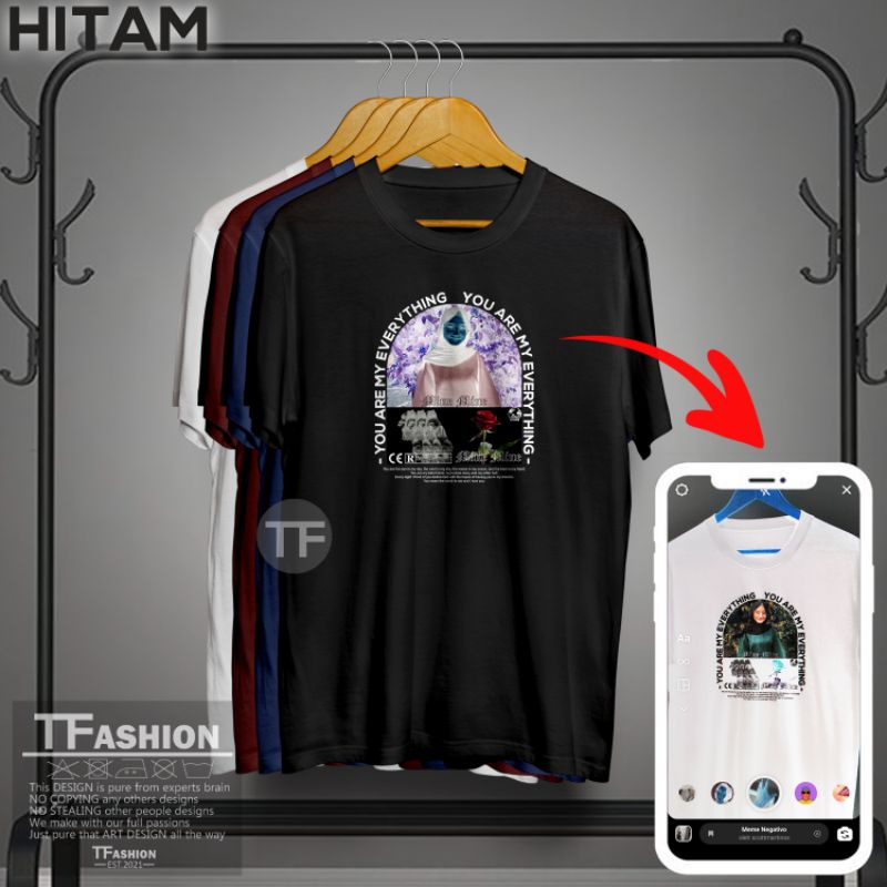 Kaos Efek Inverto Instagram Custom Foto / Kaos Inverter / Kaos Bucin Aesthetic / Kaos estetik / Kaos