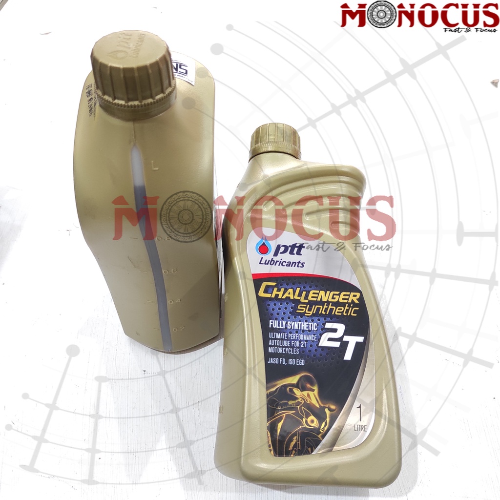 Oli PTT Challenger 2 Tak Full Synthetic Oli Samping 2T Low Smoke 1L