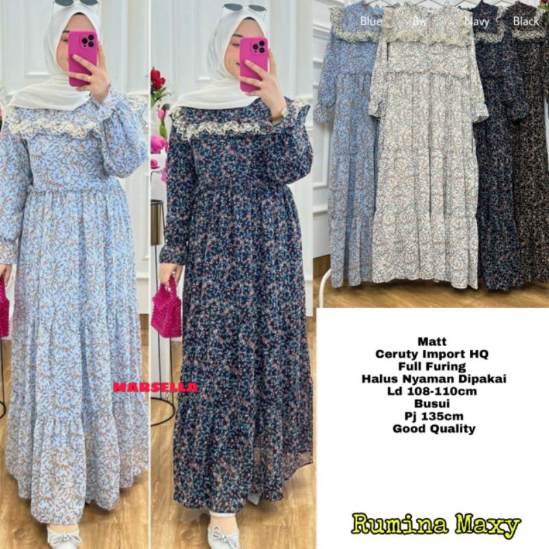 Rumina maxy//gamis ceruty//ori marsela