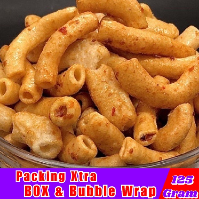 

jajanan Makaroni Rujak 125gr Pedas Manis / Makaroni Jadul - Hufaida Snack