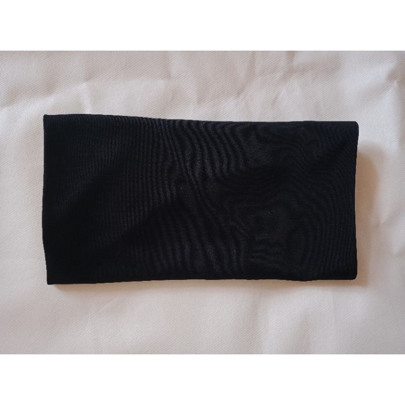 kerudung sport instan no pet JERSEY | jilbab sport | hijab instant olahraga volly basket renang jogging yoga dll-Hitam