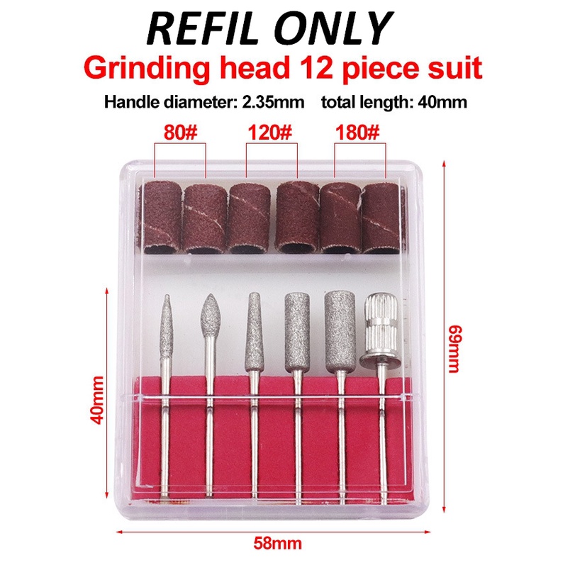 Mesin Bor Mini Grinder Grafir Potong Ukir Kuku Manicure Pedicure Set