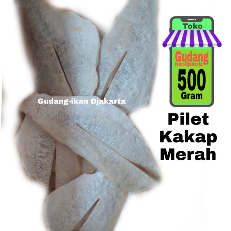 

ikan asin pilet daging kakap merah-500g