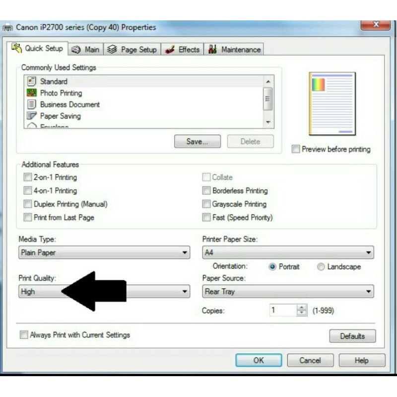 cartridge canon 810 (hitam) / 811 ( warna ) setting high