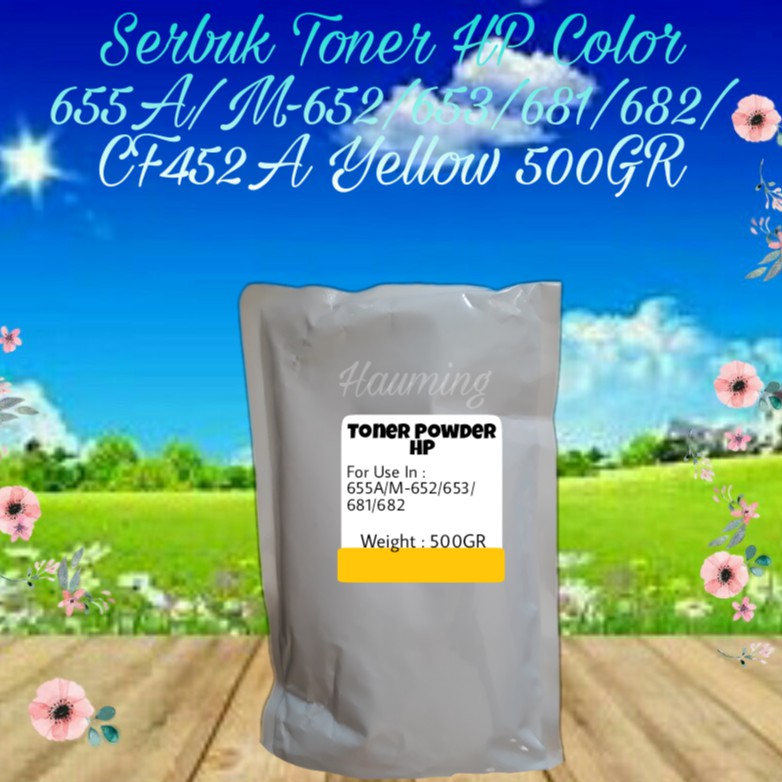 Serbuk Toner Powder Color Refill HP 655A M652 M653 M681 M682 M-652 653 681 682 CF452A Yellow 500gr