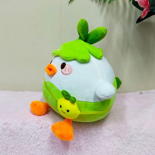 Boneka Ayam Topi Size 22cm/boneka animal /Boneka Baby Chick/Boneka Ayam Kuning/Ayam Sayuran