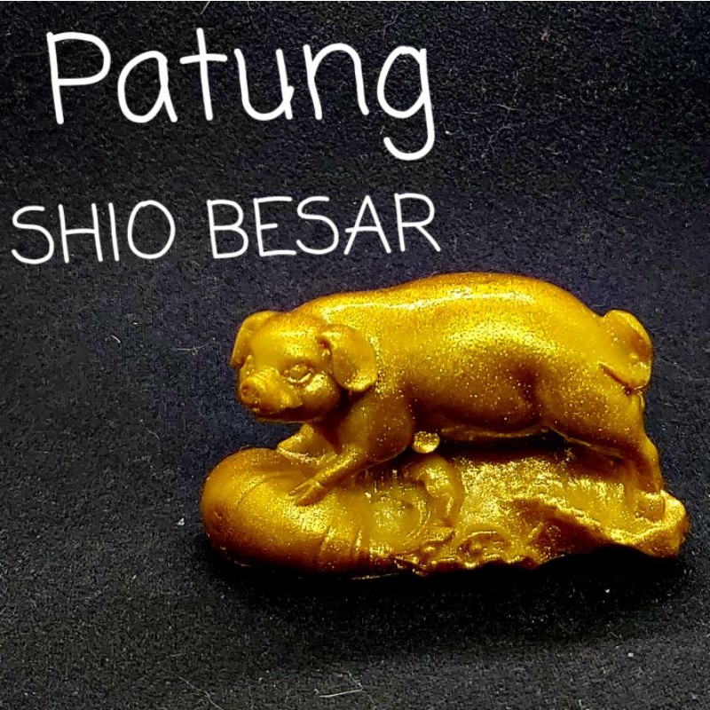 Patung Shio BABI Pajangan 12 Shio Warna Emas