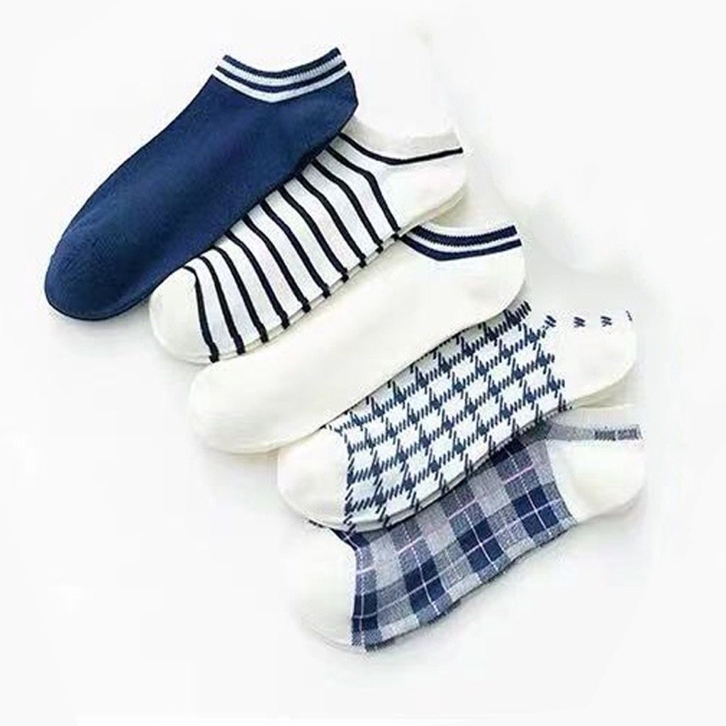 DC - Kaos Kaki Pria Wanita Denim Edition Kaos Kaki Motif Garis Kaos Kaki Pendek Japanese Style Ankle Socks.