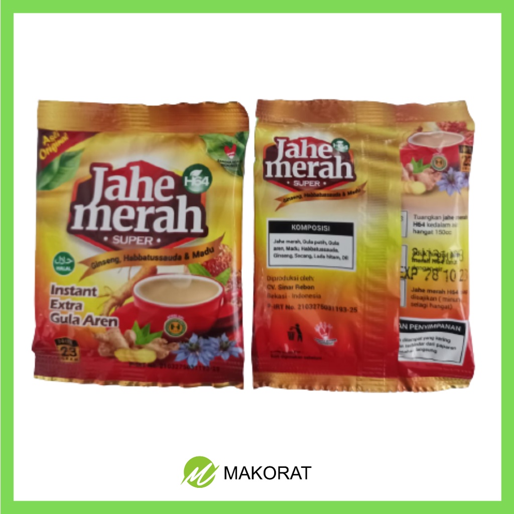

Jahe Merah Super plus ginseng habbat madu H64 | Jahe Merah Instan