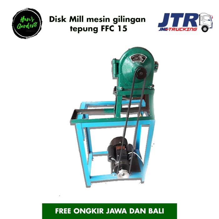 Disk Mill mesin gilingan tepung FFC 15 komplit Dinamo 1.5 Hp