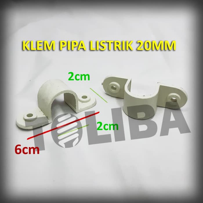 klem pipa listrik 20mm / jepitan pipa listrik