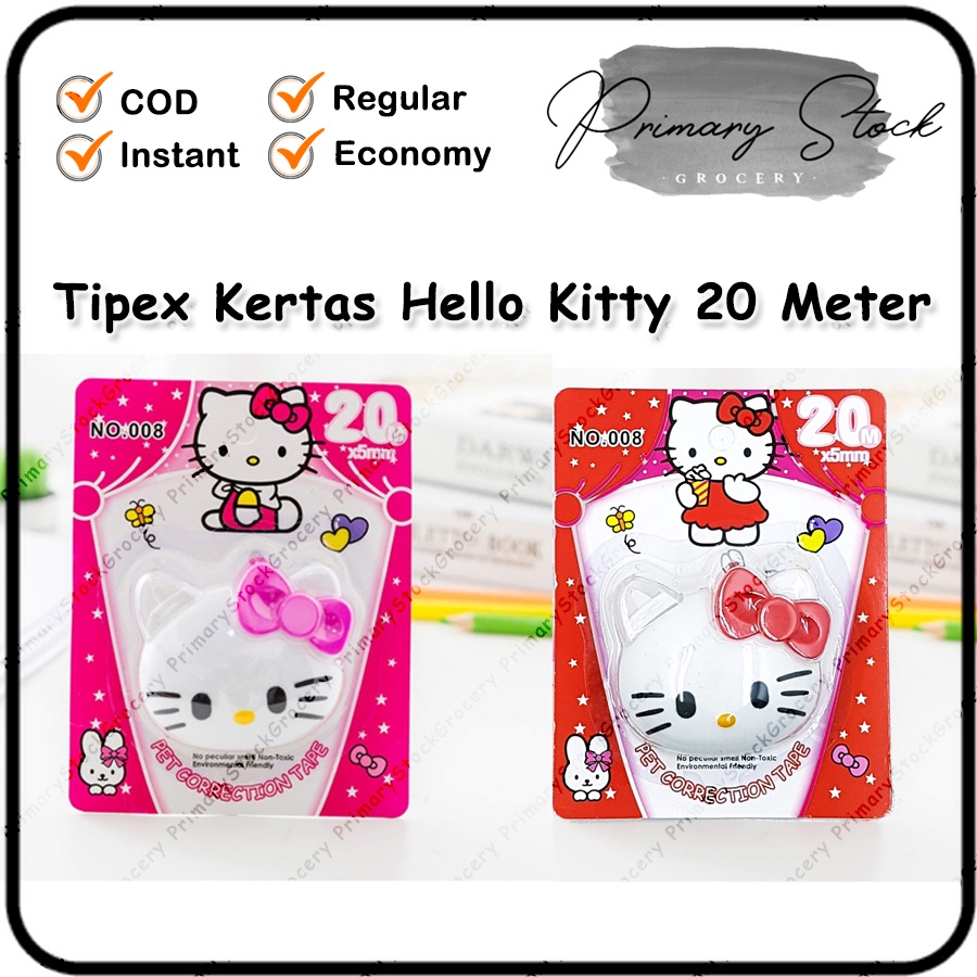 

Tip Ex Kertas Lucu Karakter HELLO KITTY Murah 20 m Correction Tape Fancy Hellokitty 20m No 008