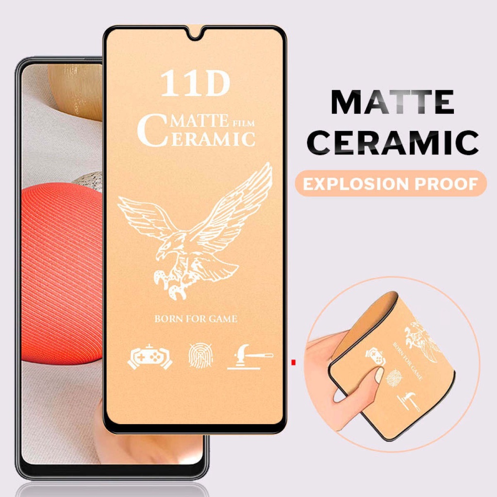 Vivo V23E 6.44 Inchi Tempered Glass Full Layar Bening Anti Blue Ceramic Matte Clear Anti Glare