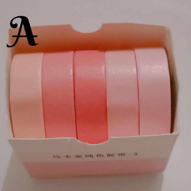 

washi tape set warna macaron Pastel masking tape