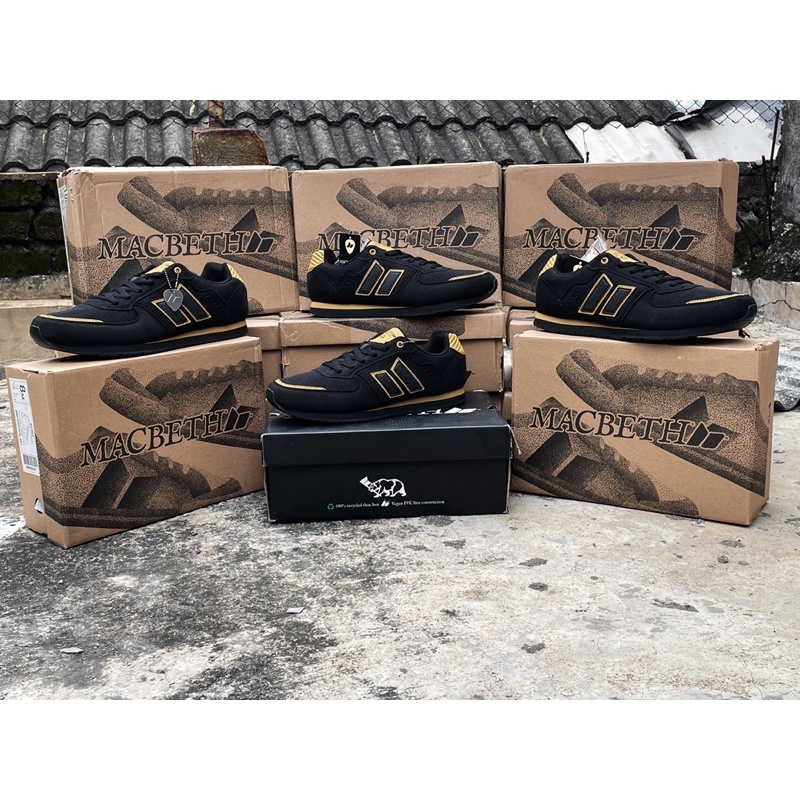 Sepatu Macbeth Fischer Black Gold 100% Original Resmi