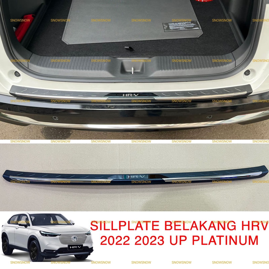 Sillplate Belakang Honda HRV 2022 2023 Up Platinum Hitam List Chrome