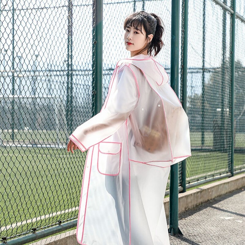 G8i jas hujan Modis Bahan Eva Poncho dengan penutup Kepala Korea Style Import portable raincoat transparent poncho with hood size xxl  fj300 fjun  black Or-i