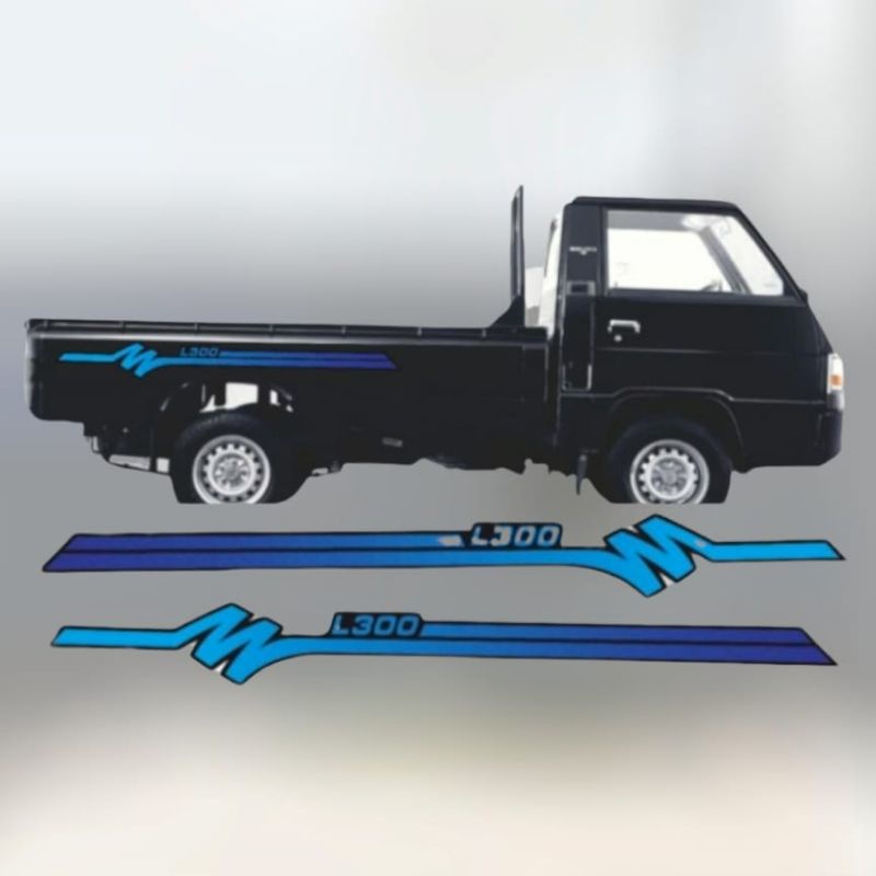 Striping Mobil Mitsubishi L 300 Pickup Sticker Bak Mobil L300 Tahan Pernis Print Cutting