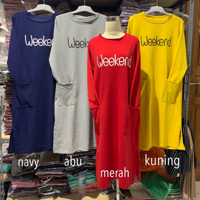 WEEKEND LONG TUNIK BABYTERRY IMPORT JUMBO  XXL MURAH 