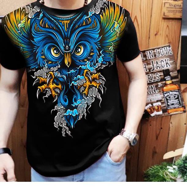 ✴ Kaos pria owl batik ←