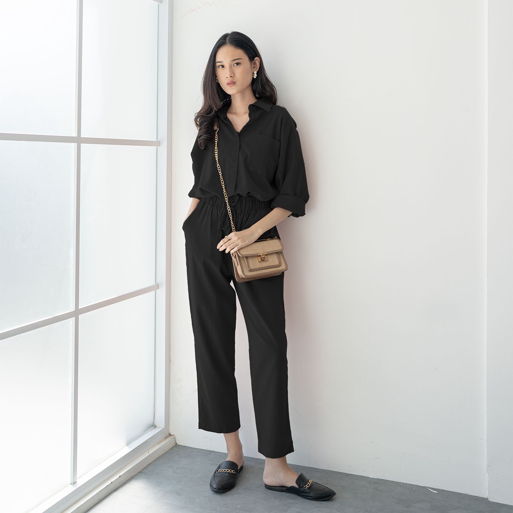 Silvertote Apparel Pakaian Wanita Rocco Set Pants-6