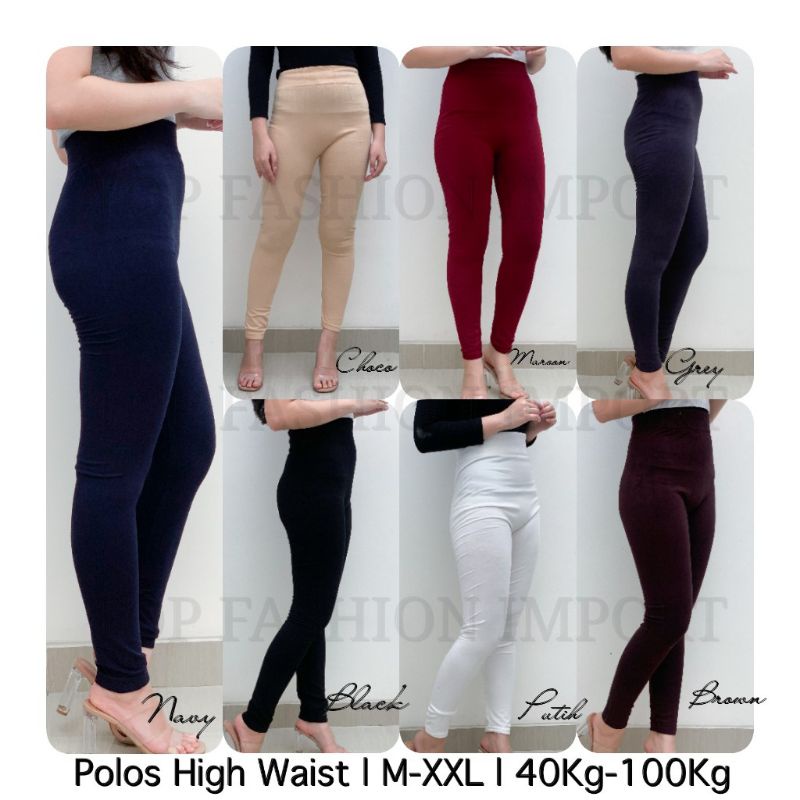 LEGGING POLOS WANITA IMPORT TEBAL HALUS PANJANG WANITA JUMBO PREMIUM MERK NERON