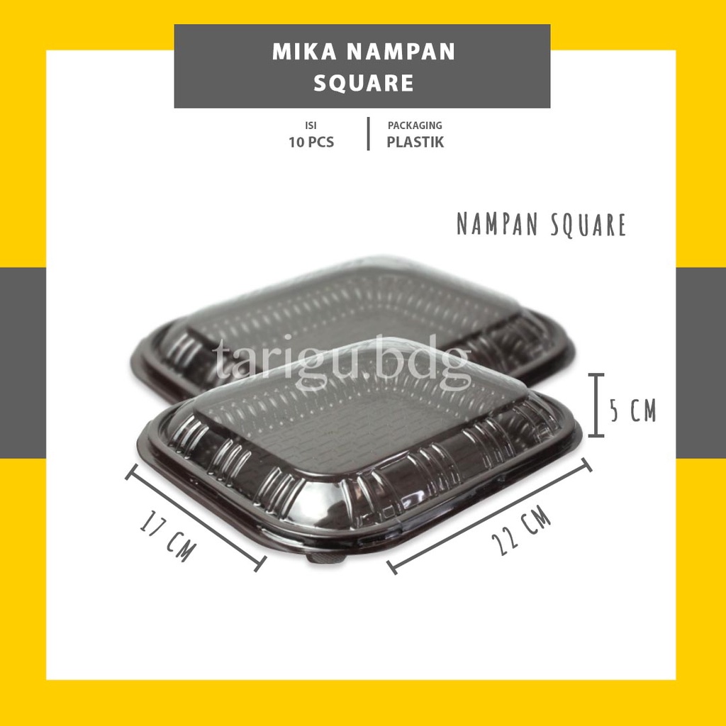 NAMPAN MIKA SNACK BOX 10PCS - MIKA KUE BASAH PLASTIK MIKA WADAH JAJANAN PASAR - WADAH MAKANAN SNACK BOX MIKA TUMPENG