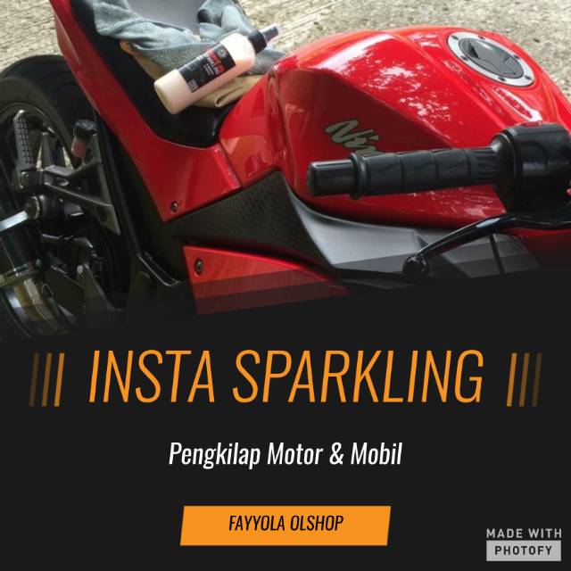 Pengkilap body motor dan mobil Insta Sparkling