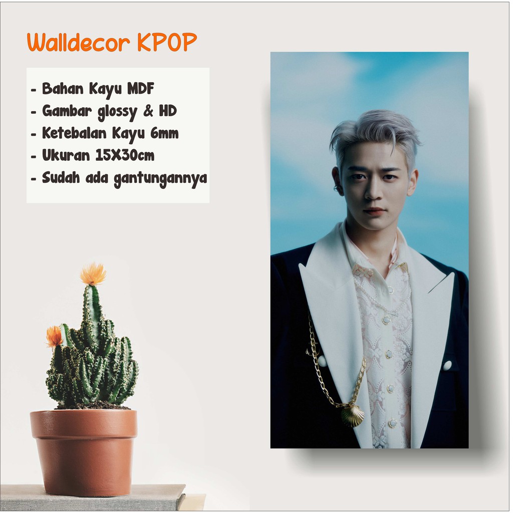 WALLDECOR SHINEE MINHO UKURAN 15X30 CM