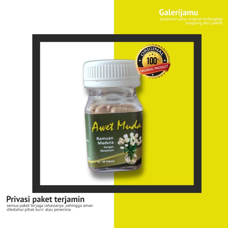 BISA COD / Jamu Madura awet muda isi 40 kapsul ramuan madura asli dan ampuh