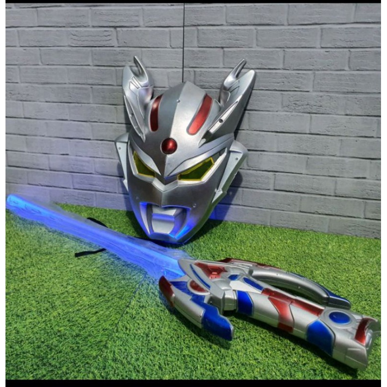 mainan pedang ultraman zero dan pedang berubah warna