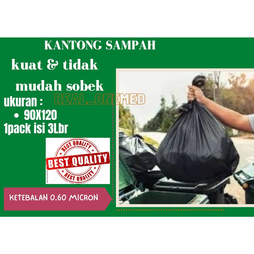 Kantong Plastik Sampah 40x60 50x75 60x100 90x120 60MIKRON