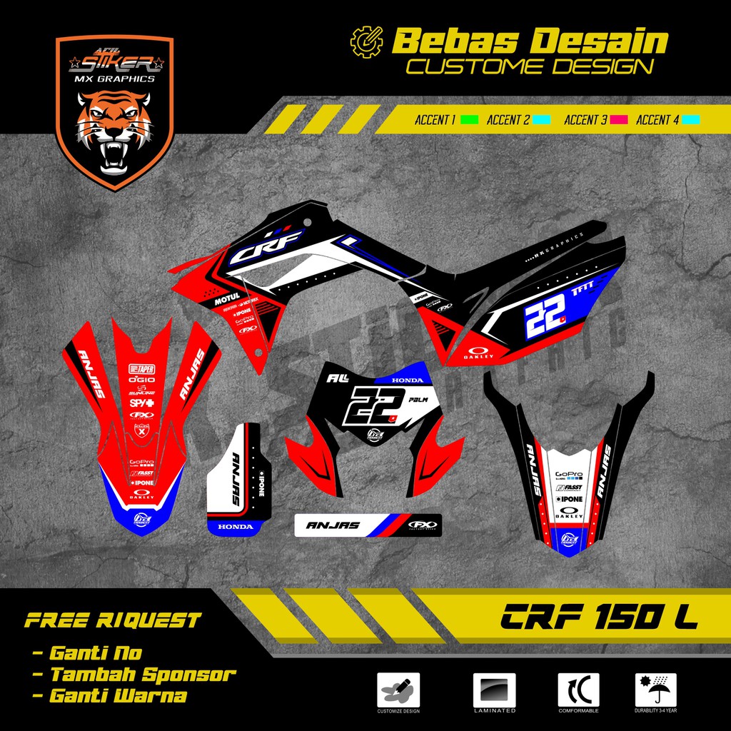 DECAL CRF 150L/CRF 230/CRF 250
