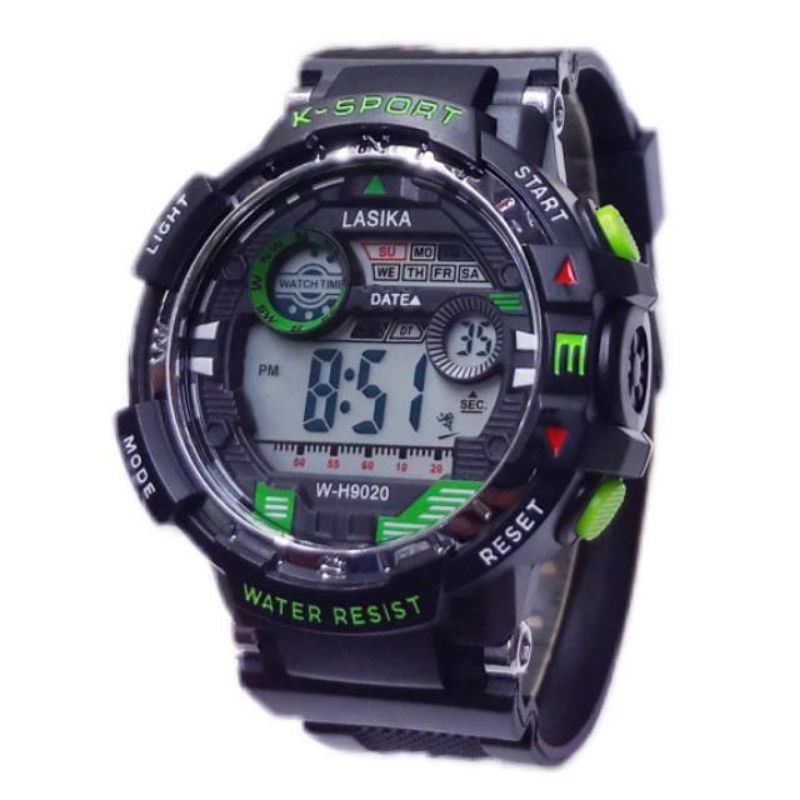 (Terima Cod)Jam Tangan Pria Lasika W-H 9020 Strap Rubber Water Resisst(Dikirim Jakarta)