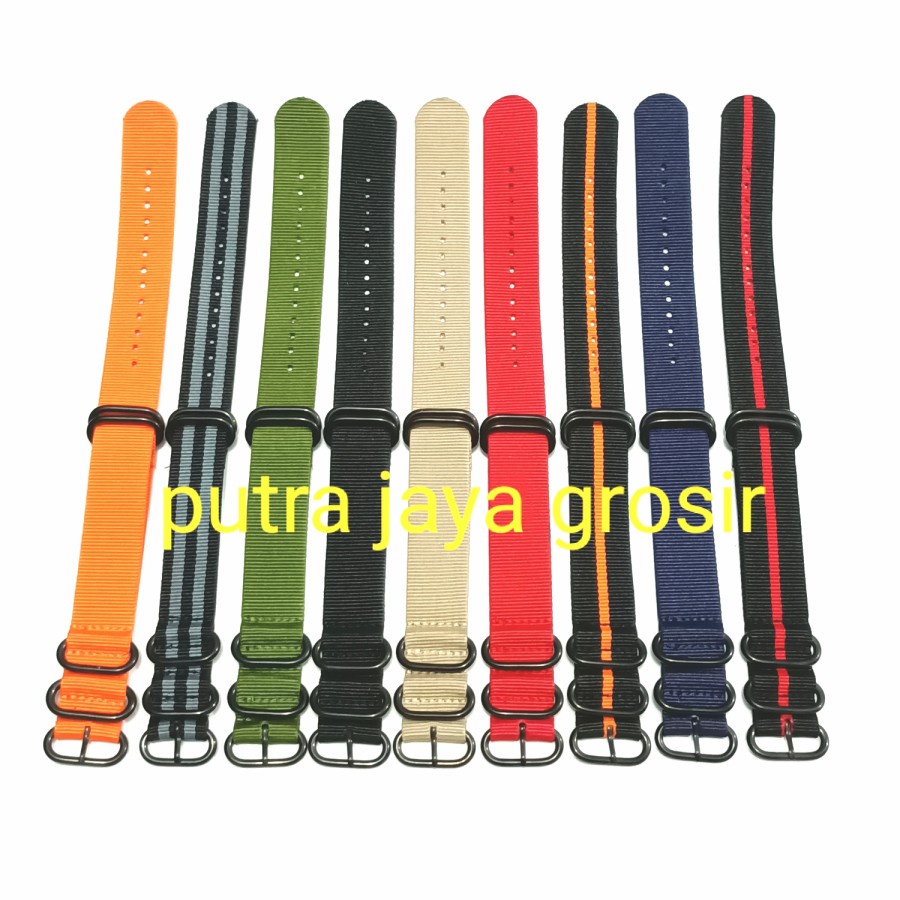 tali jam tangan nato ZULU strap jam tangan nylon original nato zulu strap jam tanga murah ber kualitas 20mm 22mm 24 mm