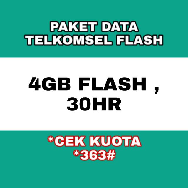 paket data telkomsel flash 4gb flash sebulan