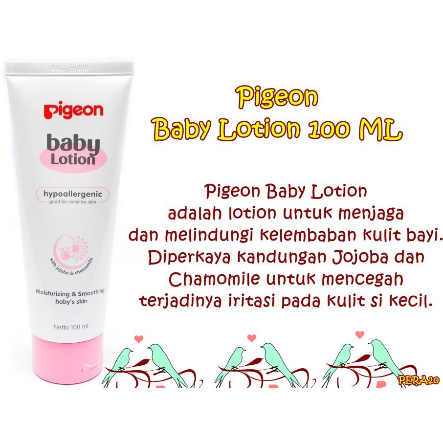 PERA20 Pigeon Baby Lotion 100 ML exp 9/2024