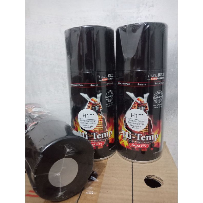 PILOK/PYLOK SAMURAI  ANTI PANAS HITAM dan SILVER  HI-TEMP H2*** CAT SEMPROT 300ML