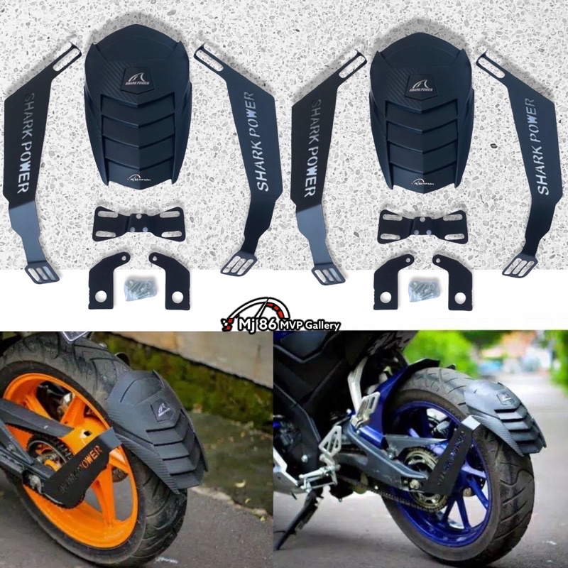 Mudguard Penahan Lumpur Shark Power Motor Vixion Ninja R15 R25 Cbr 150 Mx King 150 Sonic 150R Satria Fu Jupiter Mx Tiger Megapro Verza Cb150 Gsx150