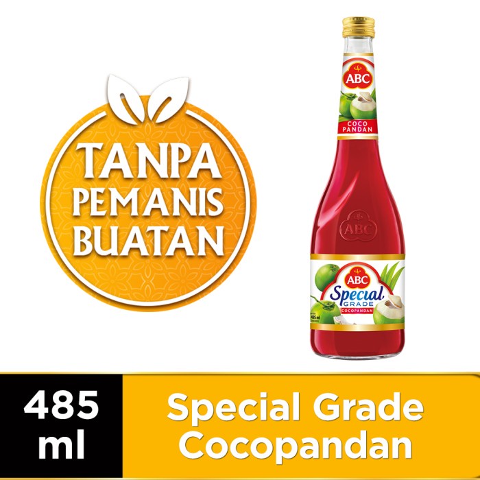 

Ge02G Abc Sirup Special Grade Cocopandan 485 Ml Ds5G