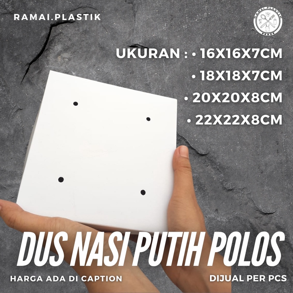 Dus Nasi Putih 16x16cm TEBAL