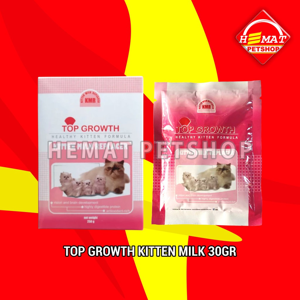 Top Growth Kitten Cat Milk Susu Anak Kucing Sachet 30 Gram