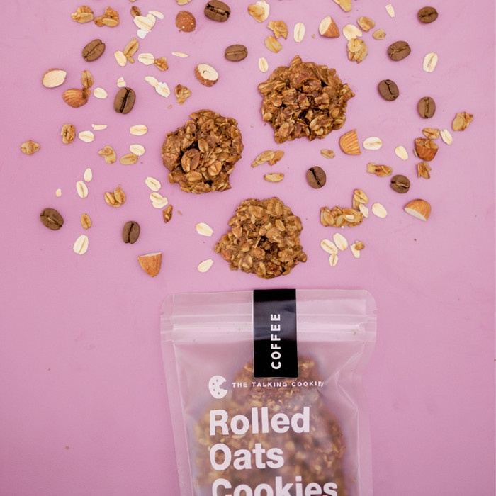 

KERING-KUE- ROLLED OATS COOKIES COFFEE ALMOND THE TALKING COOKIES - S -KUE-KERING.