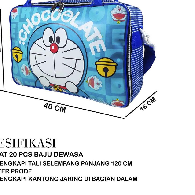 ✼ MOJI - Tas Travel Bag / Tas Selempang Koper Besar Pakaian Anak & Dewasa Karakter / Tas Mudik ➶