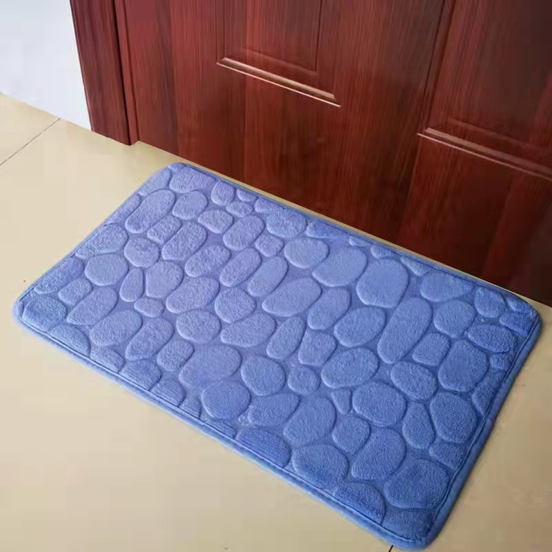 Gobra ♕ KS001 Keset Kaki (Tanpa Kemasan) Anti Slip Motif Batu 10 Warna 40x60CM Bahan Memory Foam Alas Lantai Keset Kamar Mandi Import Murah