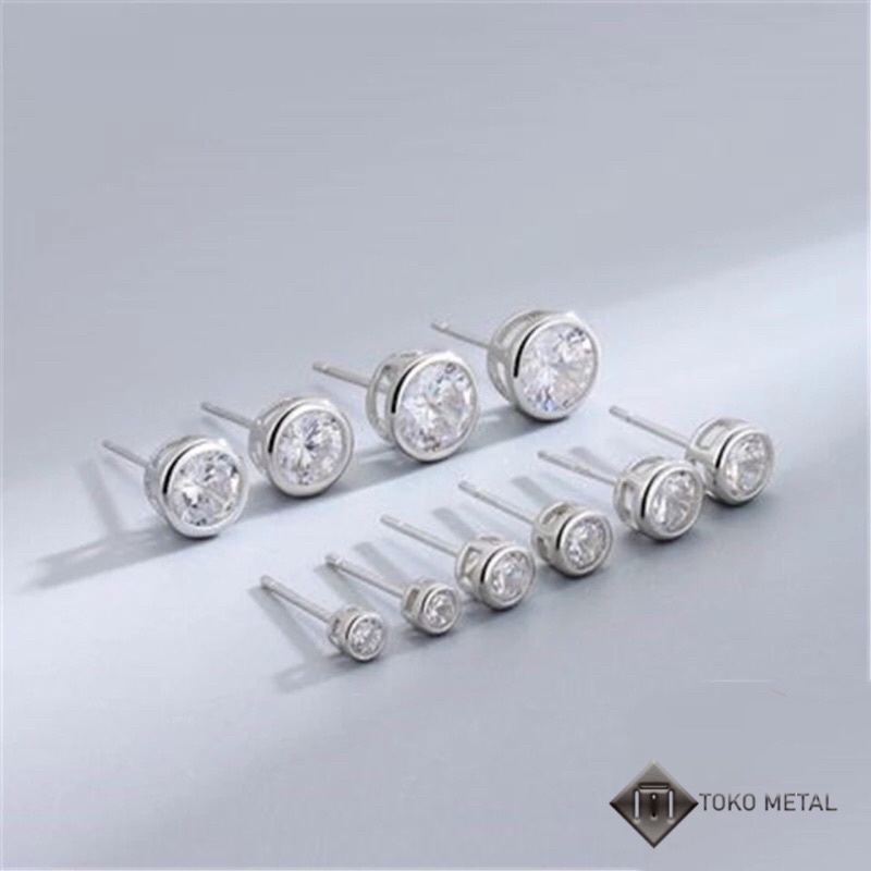Anting Tusuk Xuping original Mata 1/Mata Burung Silver &amp; Rosegold [ Toko Metal ]