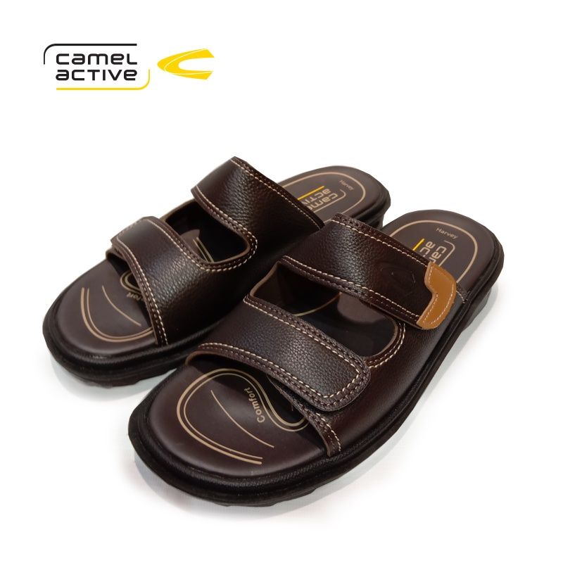 Sandal Slop Pria CAMEL ACTIVE Original Kulit Asli Insole Empuk - Harvey